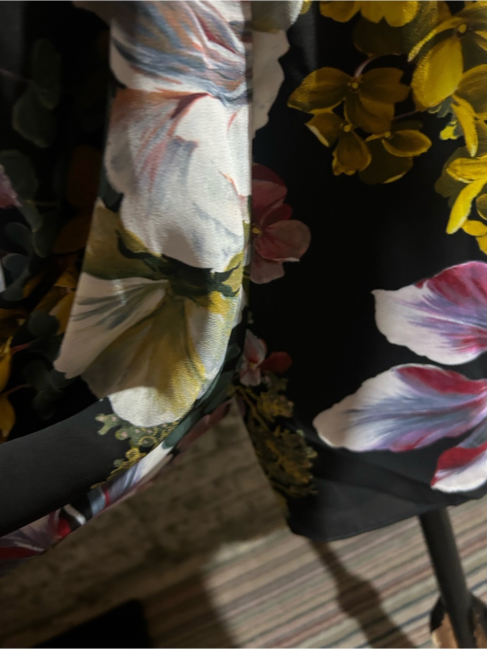 NWT Black Floral Tie-Waist Romper V-Neck Zipper Back Lined Size XL - Picture 11 of 16